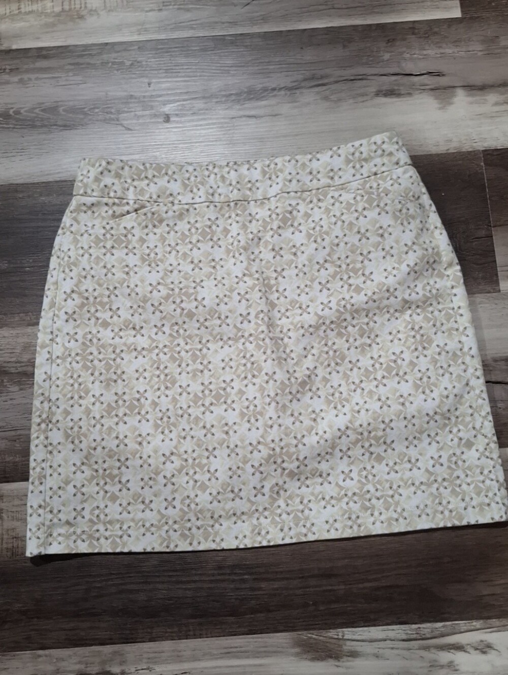 croft & barrow Cream Skort with Subtle Pattern